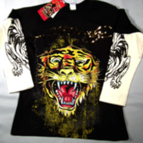 Ed Hardy Double Sleeve Tiger Tee