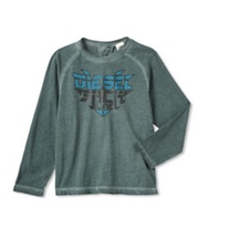 Diesel Tetiw T-shirt Long Sleeves, Green -10yr