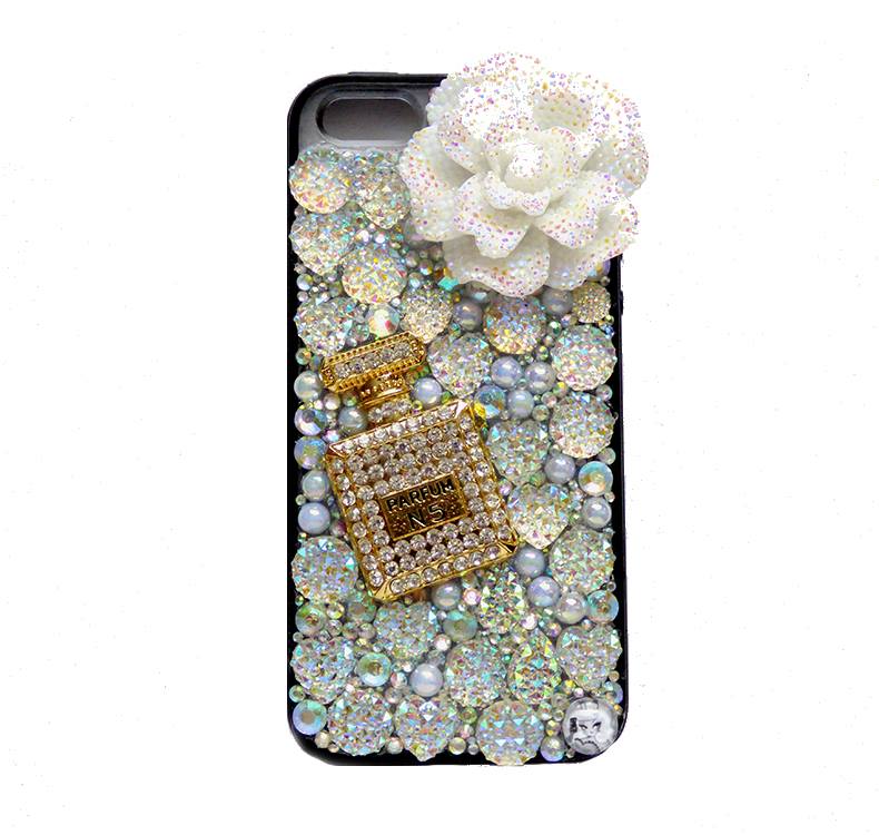Custom made bling rhinestone encrusted phone case **Handbag design** on