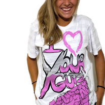 Striped 'I <3 Your Gutz' Tee [pink]