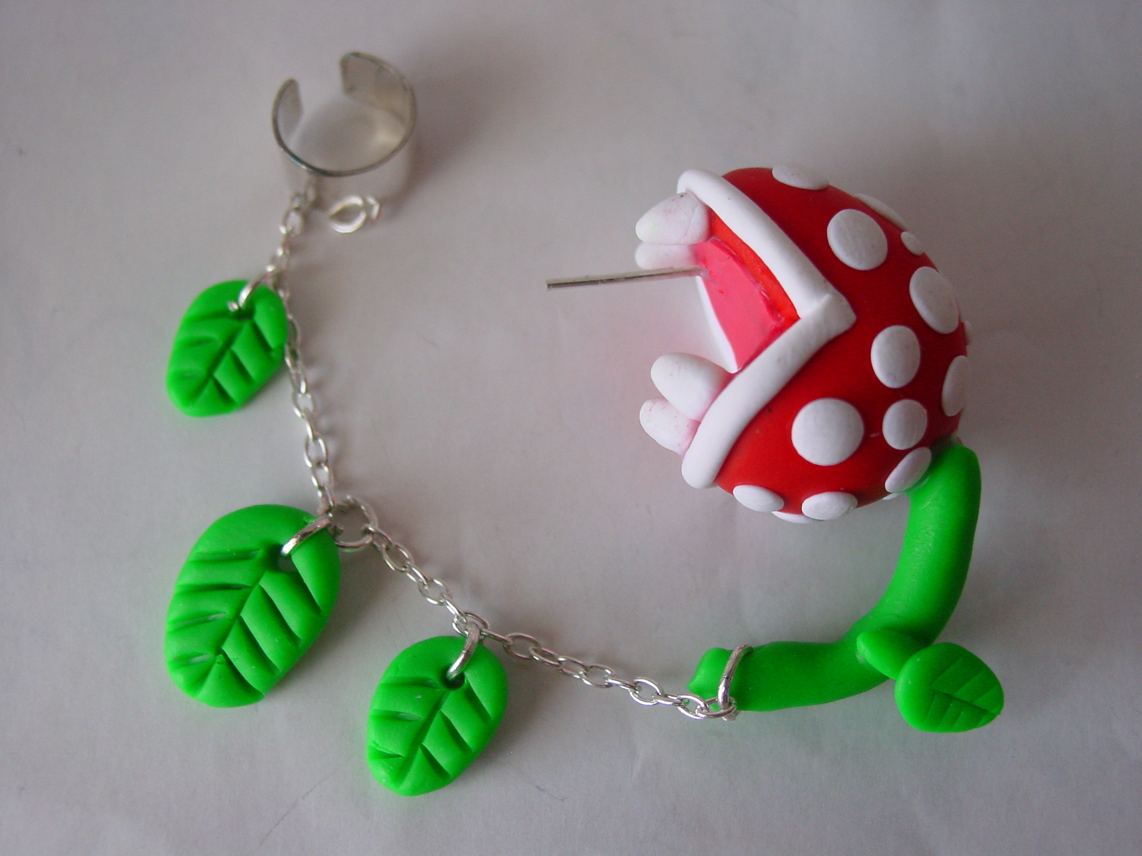 Original Super Mario Piranha Plant Chomper Cuff Earring on