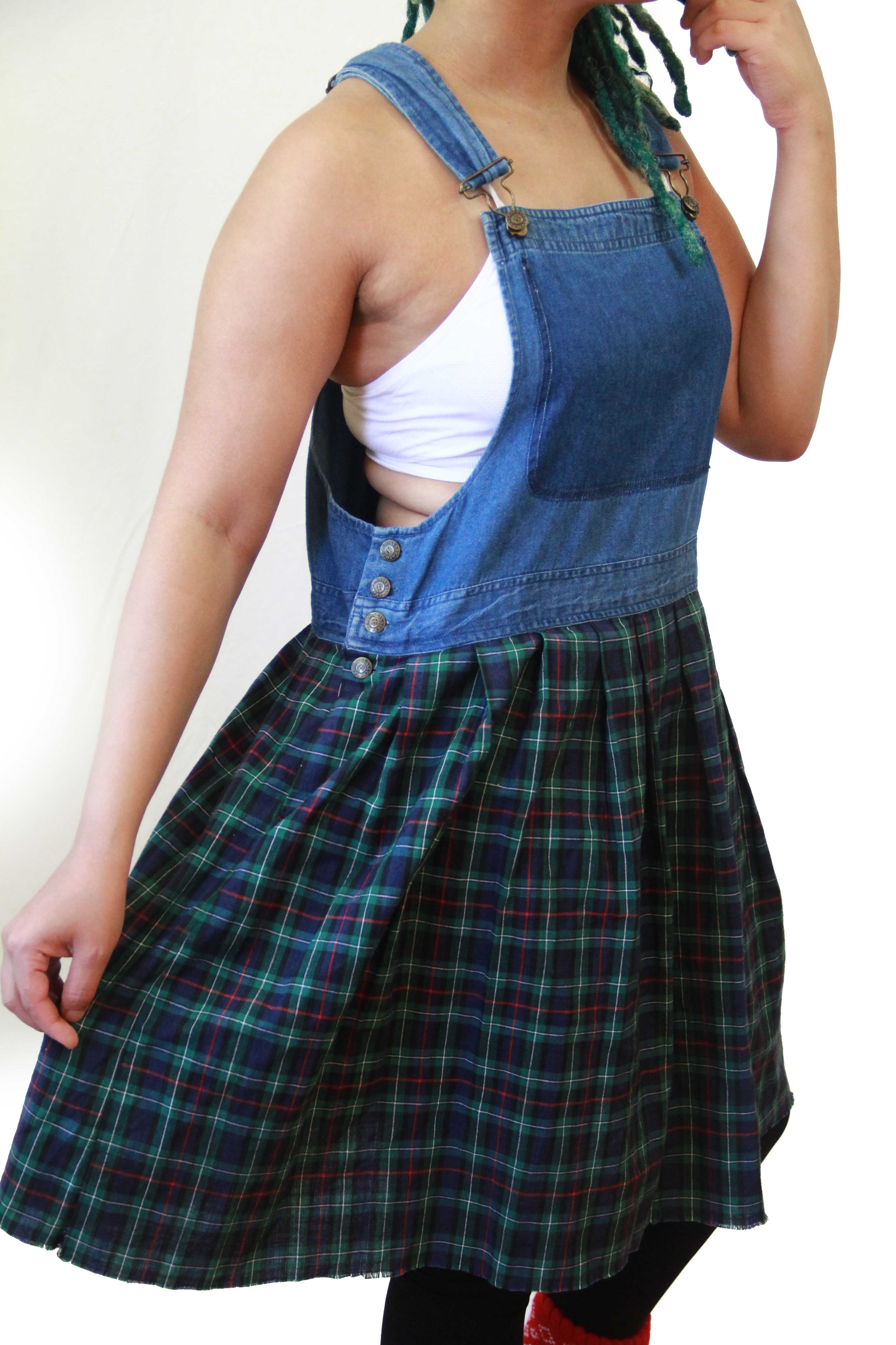 Plaid Overall Dress Size Small · a little black lamb · Online Store