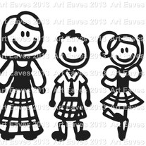 Scottish Family Car Decal Up to 5 Characters