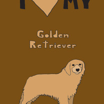Golden Retriever, 5x7 print