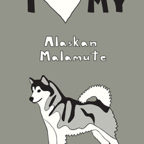 Alaskan Malamute, 5x7 print