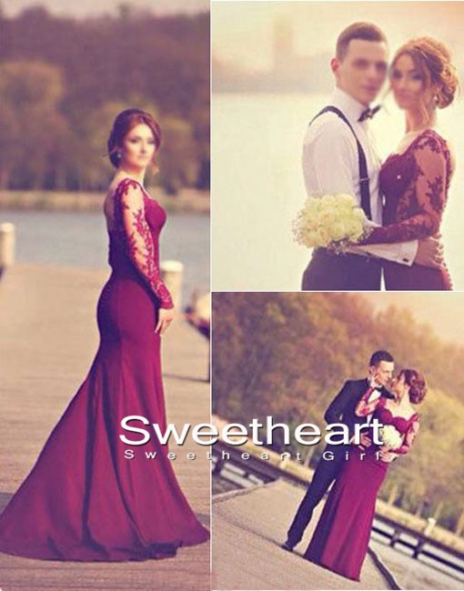 Long Lace Prom Dresses