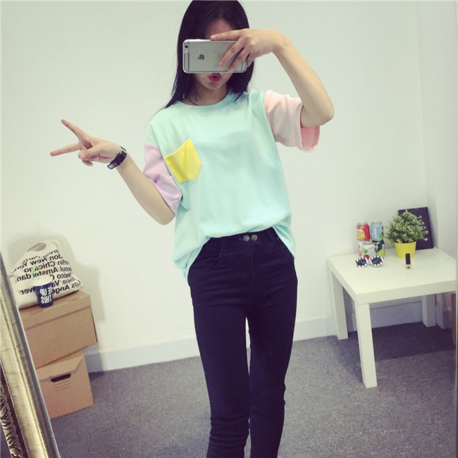 Pastel color block shirt (M-XXL) on Storenvy