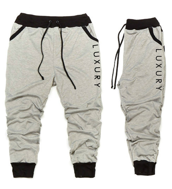 Men's Luxury Gray with Blacktrim Jogger Pants on Storenvy