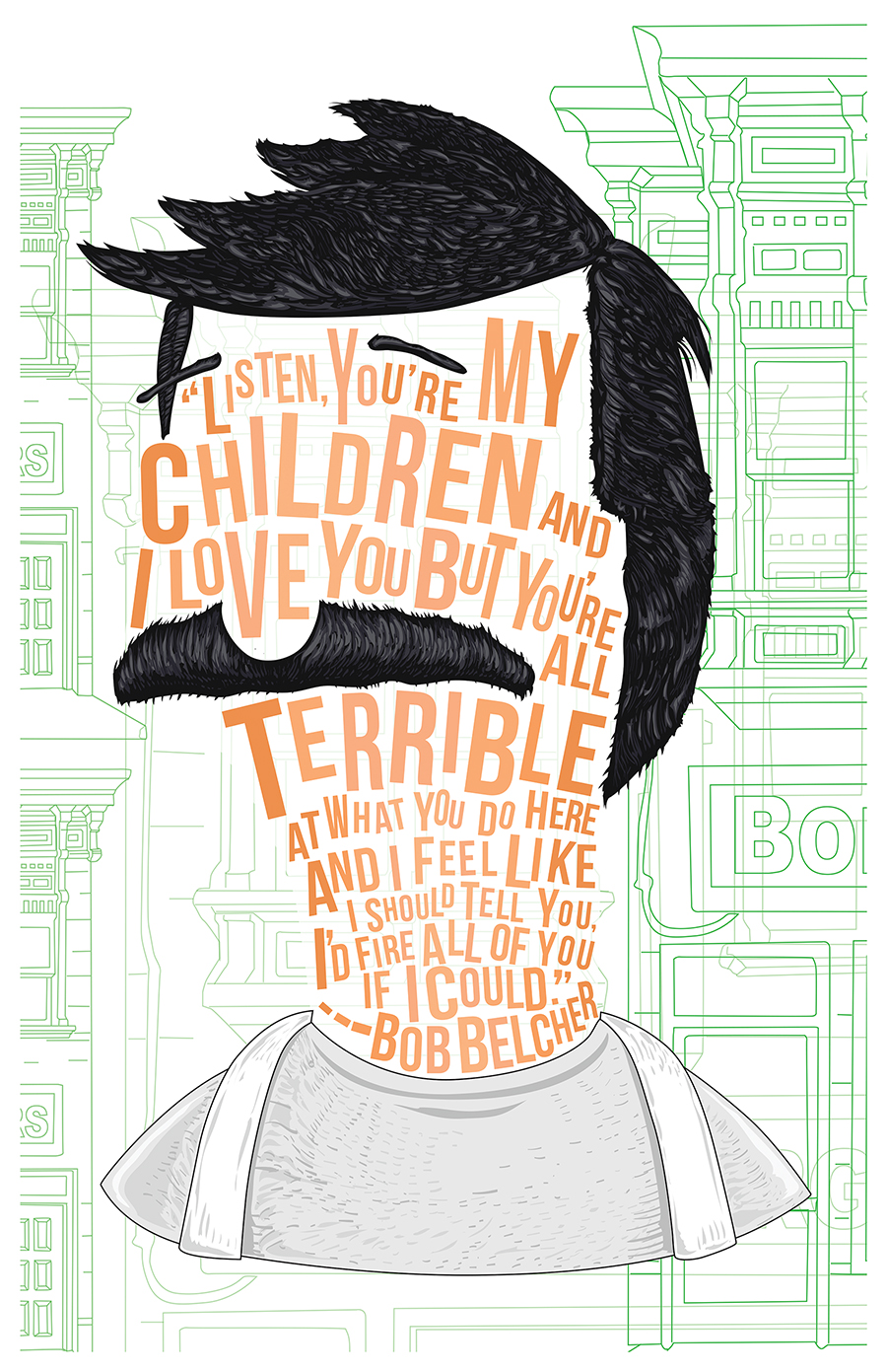 Famous Hair Lines Bob Belcher Natejonesdesign Online Store