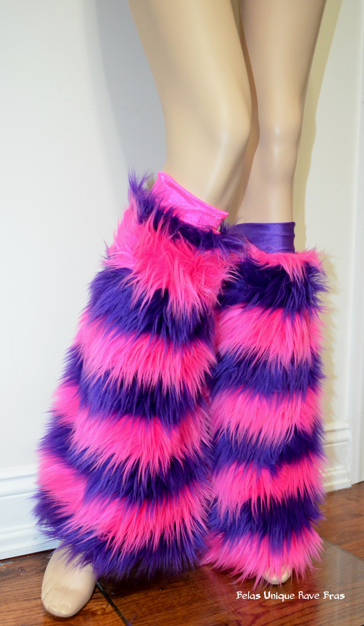Cheshire Cat Fur Leg Warmers Fluffies Alice In wonderland bra Costume