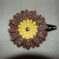 Brown Poka Dot Hair Clip