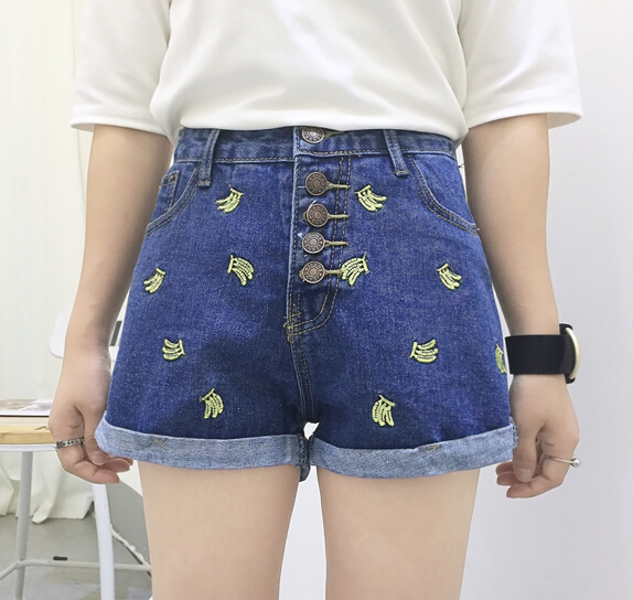 Free shipping 2016 cute Banana denim short for women on Storenvy