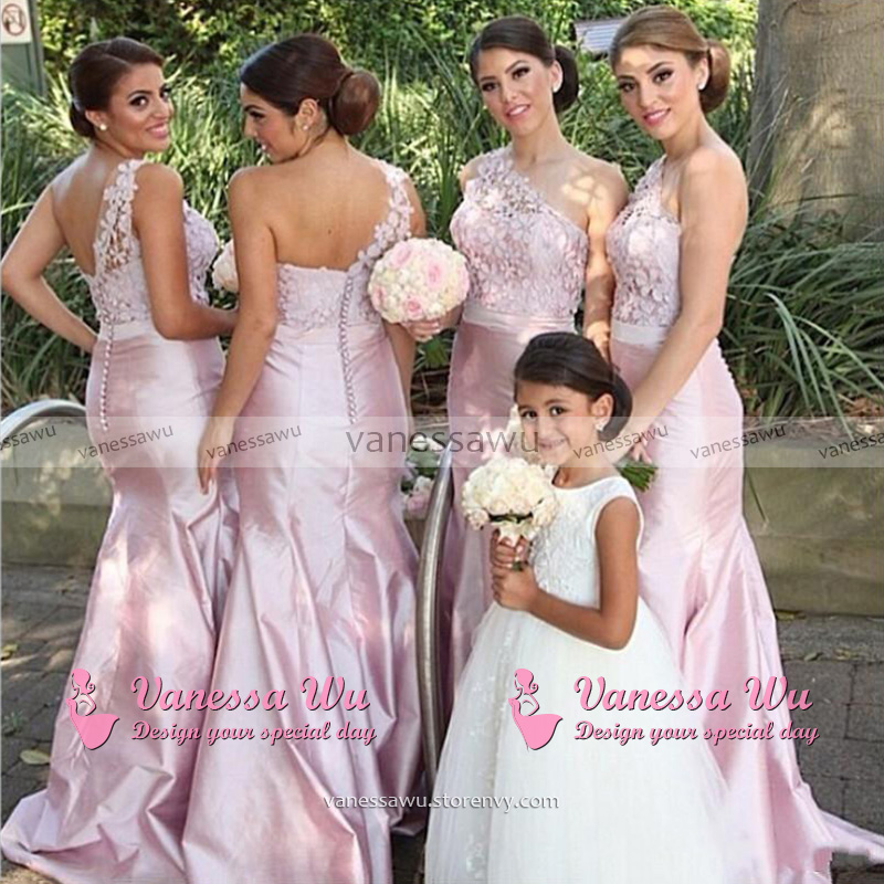 Pastel Pink Bridesmaid Dresses