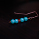 Turquoise and Orange Quartz Simple Necklace - Thumbnail 2