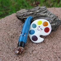 Paint Brush & Palette Charms