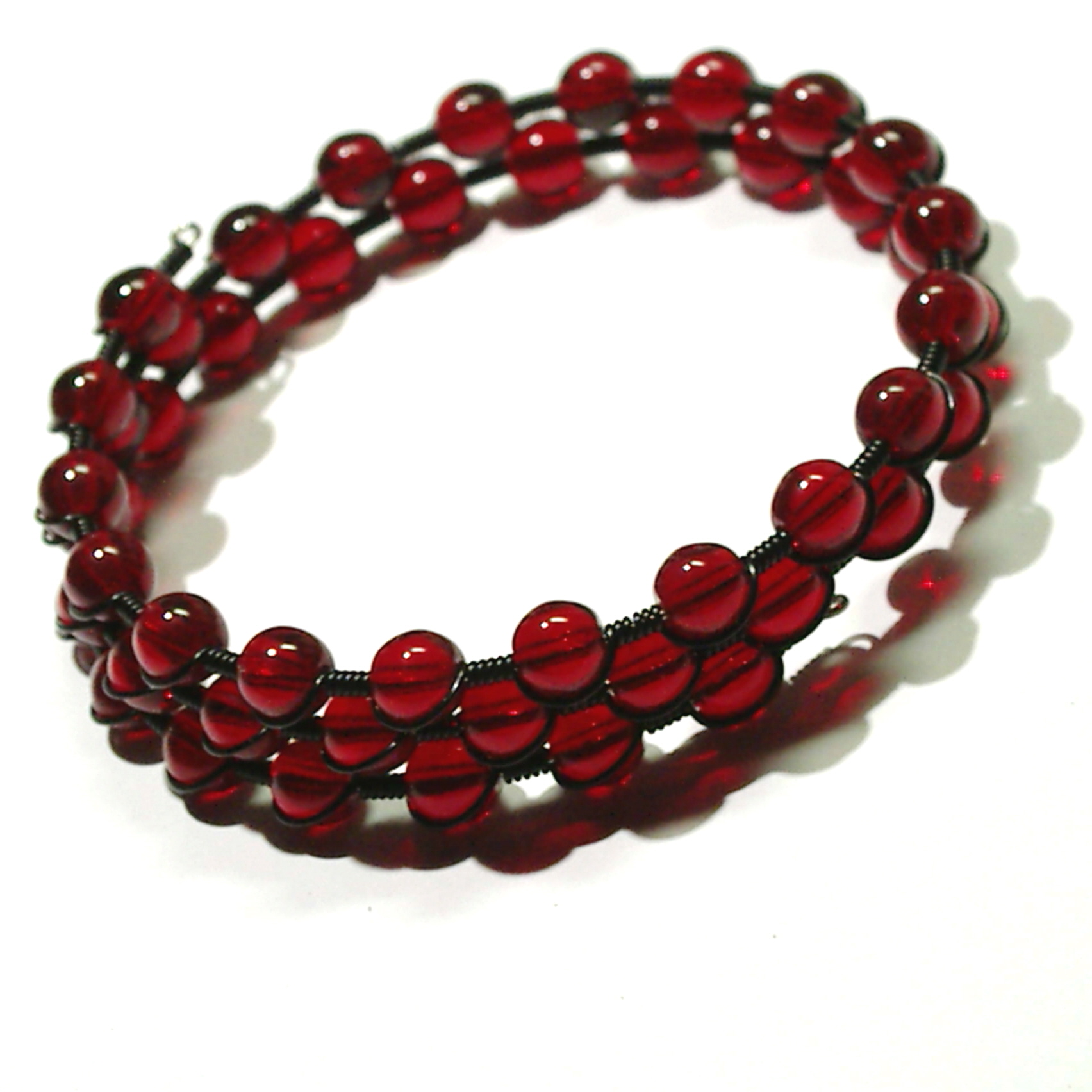 Red and Black Wrap Bracelet on Storenvy