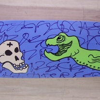 Sea Snake Skate Deck (hand painted)