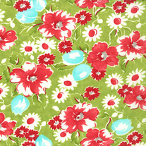 Fat Quarter-Moda's Ruby Swoon Lime 55030/16