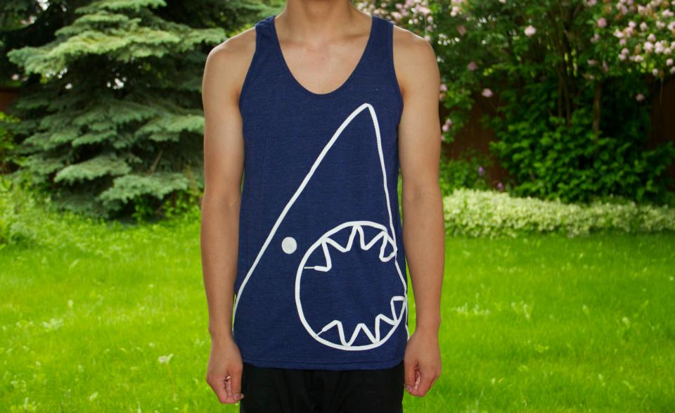 Shark Shoelace Unisex Tank Top! on Storenvy
