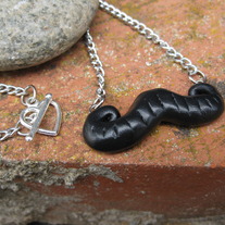 Black Mustache Necklace