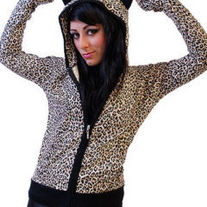 ♥ *RAWR,DIY LEOPARD HOODIE WITH EARS ON HOOD ♥