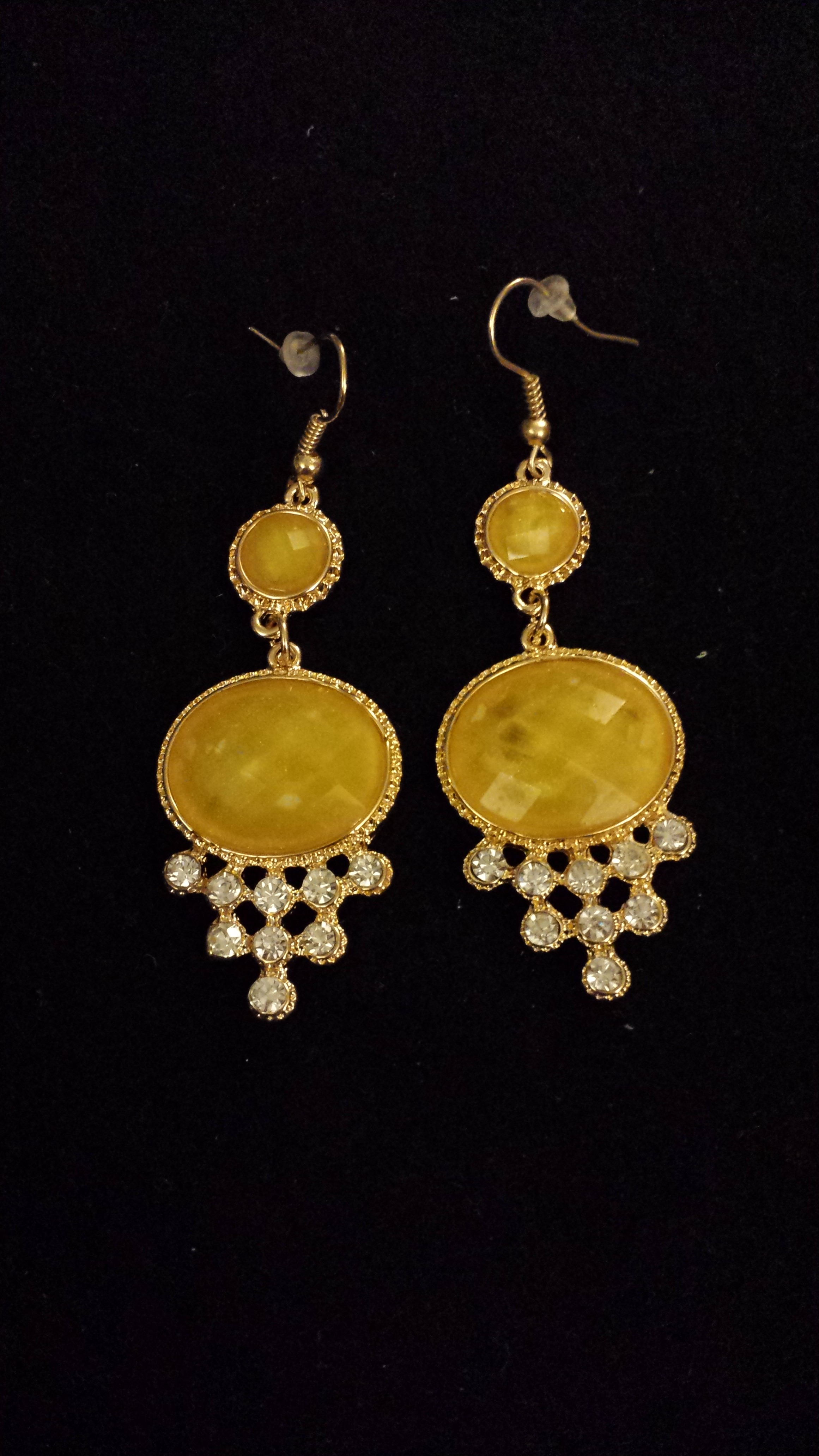 Acrylic Estate Earrings (Yellow) on Storenvy