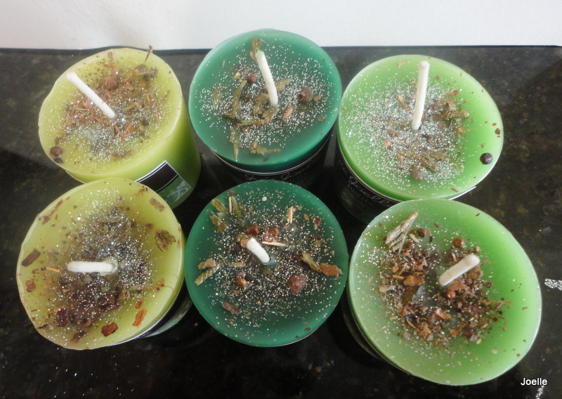 Prosperity Green 2 Votives Spell Candle for good luck, good fortune