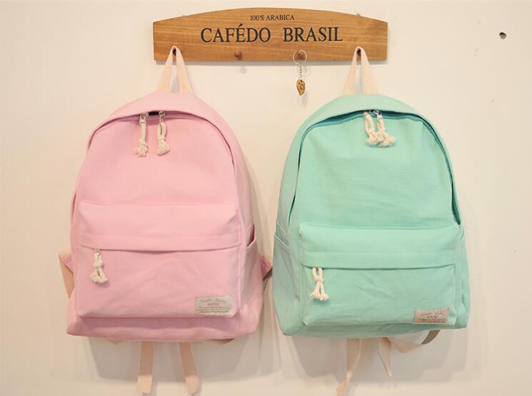 pastel canvas backpack