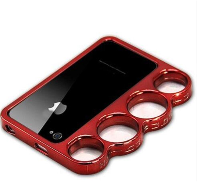Brass Knuckles Phone Case Creative Chrome Rings Vogue Hard Bumper Cover