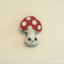 Red Dot Mushroom Magnet