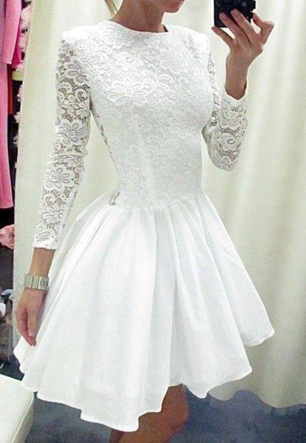 White Homecoming Dress,Short Prom Gown,Tulle Homecoming