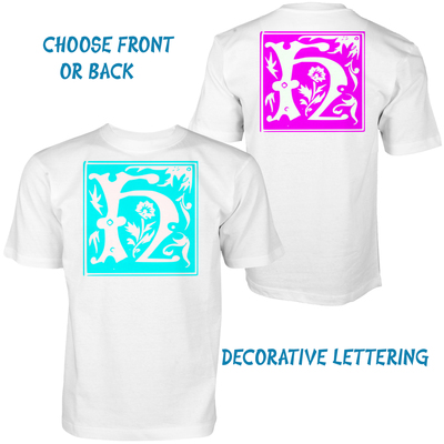 Decorative Vinyl Lettering Cotton T Shirt Custom Made With An Initial Big Tees Printing Online Store Powered By Storenvy