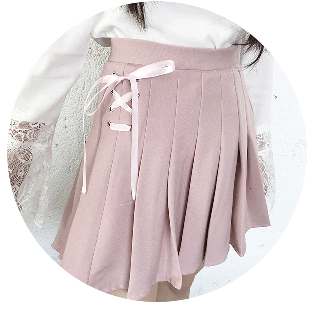 Lace Up Ribbon Skirt (S,M) on Storenvy