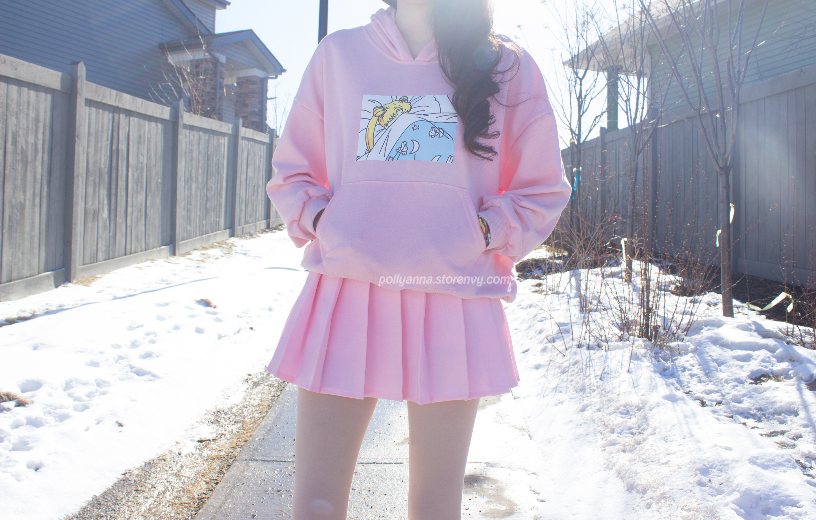 Pink pleated skirt (XSXXL) on Storenvy