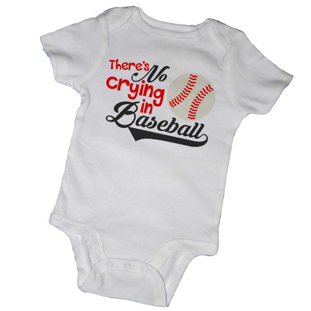 THERE'S NO CRYING IN BASEBALL Baby Bodysuits & Tot Tees on Storenvy