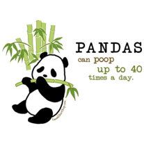 Ladies' T-Shirt - Kawaii Pandas Can Poop
