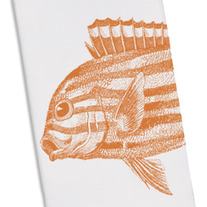 Floursack Towel- Orange Fish