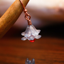 Stacked Pink and Blue Lucite Drop Earrings