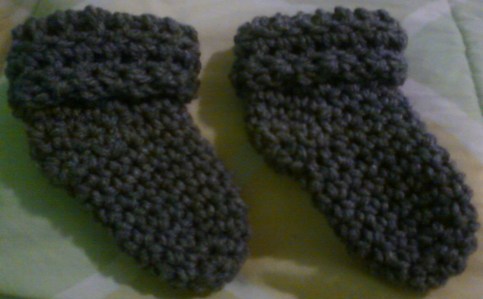 Straight Cuffed Crochet Socks (3 pairs)