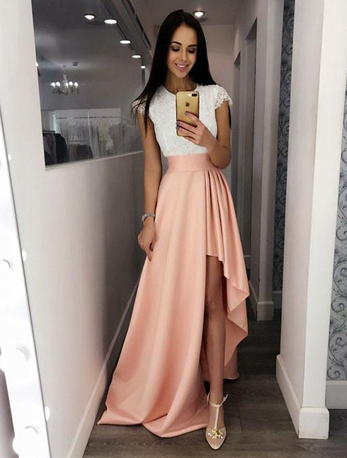 Low cut homecoming dress with floral from Jovani | Life is a