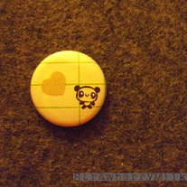 Panda Love Button Pin