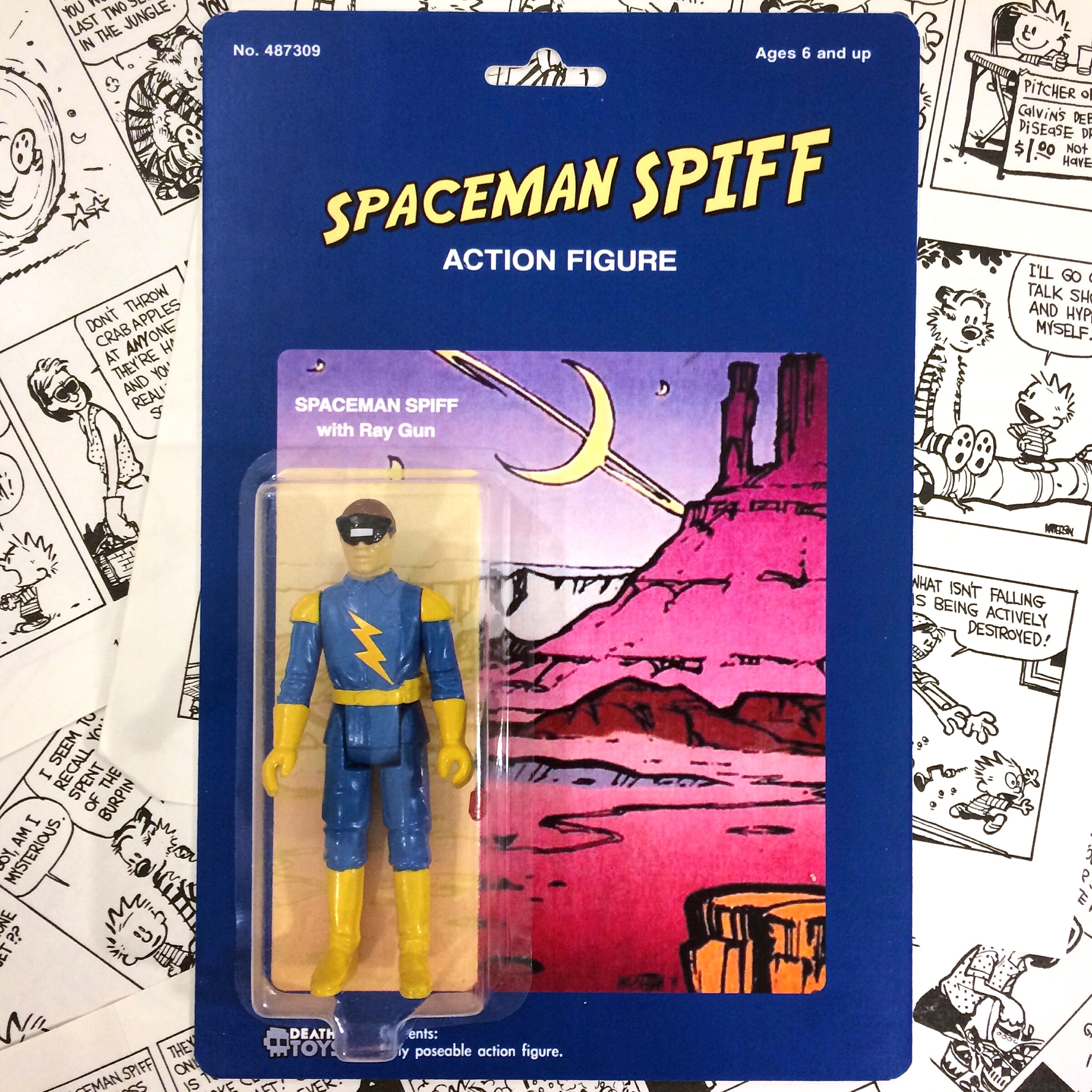 Custom Made Spaceman Spiff Action Figure Art Toy · Death by Toys