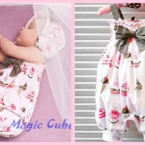FREE SHIPPING TO USA AND ON CLEARANCE SALE CUPCAKE ROMPER - Romper only No Bonnet