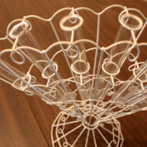Tole Wire Art Bud Vases - Fan Shape