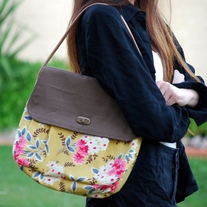 50s Inspired Hobo Bag - Spring Flowers