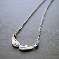 "Wings of Love" Silver Small Wing Necklace