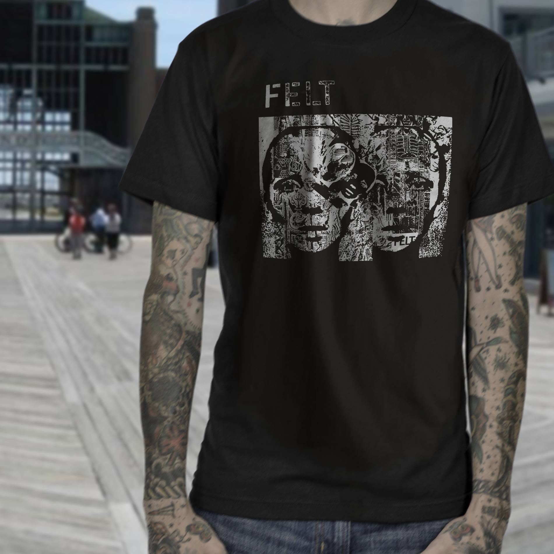 Felt (band) tee T shirt screen print short sleeve Black shirt on Storenvy