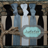 go team silver&black : original {knotieties} 10 pack