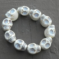 Large White Skull Bracelet
