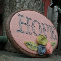HOPE in peach